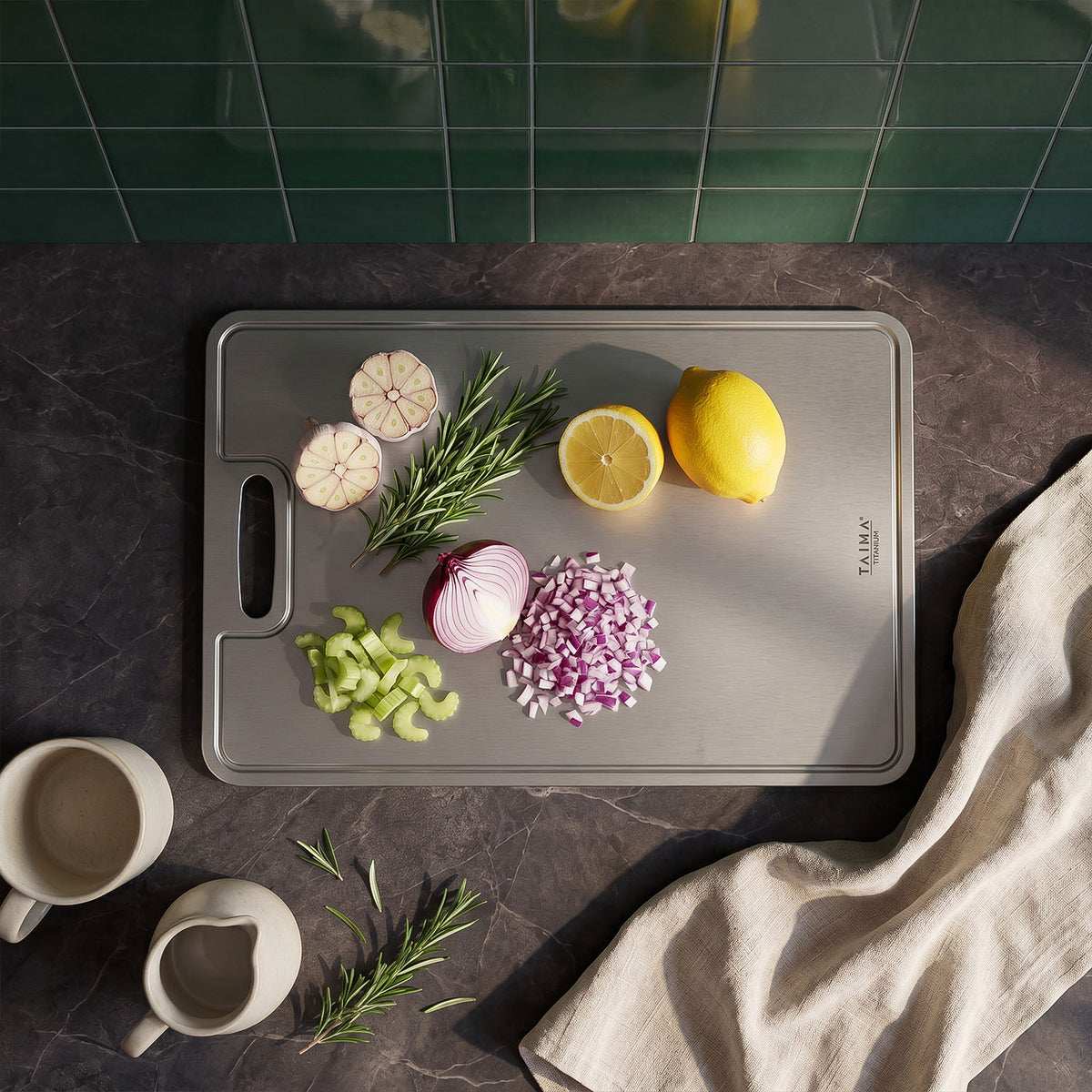 Pure Titanium Cutting Board Set (3 Pieces)